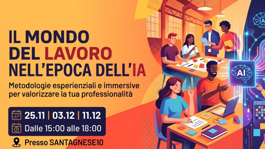 locandina corso "Il mondo del lavoro nell'epoca dell'IA"
